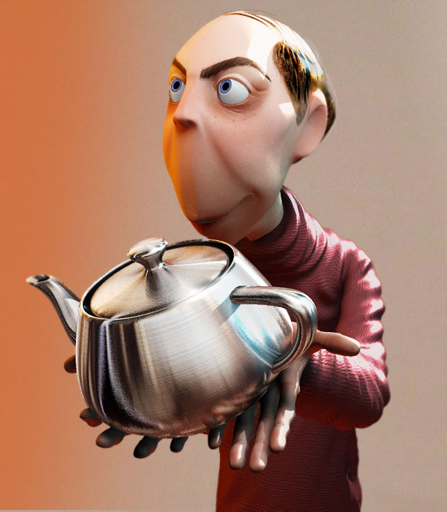 3d character design Jones teapot   By AlanCamara